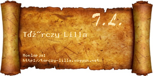 Tárczy Lilla névjegykártya